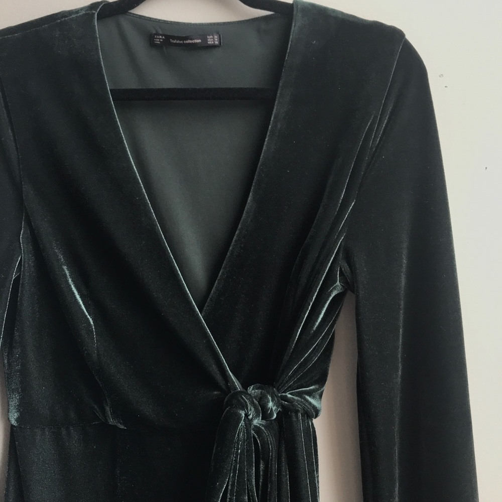 Velvet wrap dress